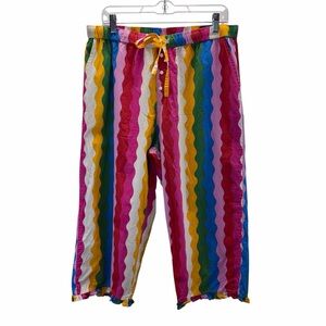 Printfresh Organic Cotton Rainbow Stripe Pajama Pants Large